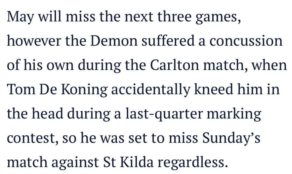 Steven May AFL tribunal LIVE updates Suspension decision to be handed down for bump on Francis Evans in Melbourne vs Carlton th.jpeg